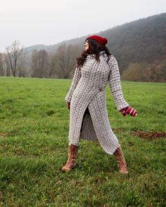 crochet long coat cardigan