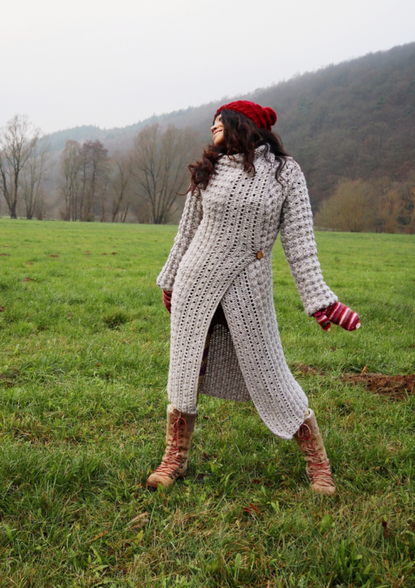 Crochet Long Coat Cardigan – Cozy Grace Free pattern