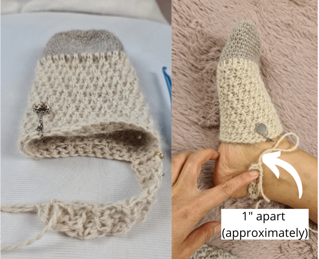 how to crochet socks heel