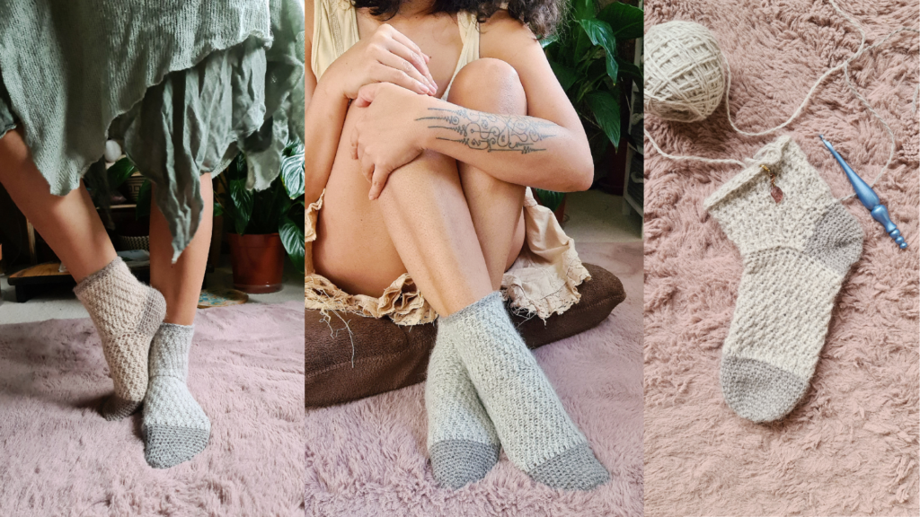 How to crochet socks with heel